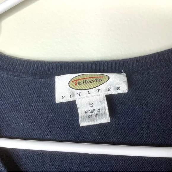 < Vintage Talbots Argyle Preppy Academia V-Neck Sweater > - Picture 3 of 5